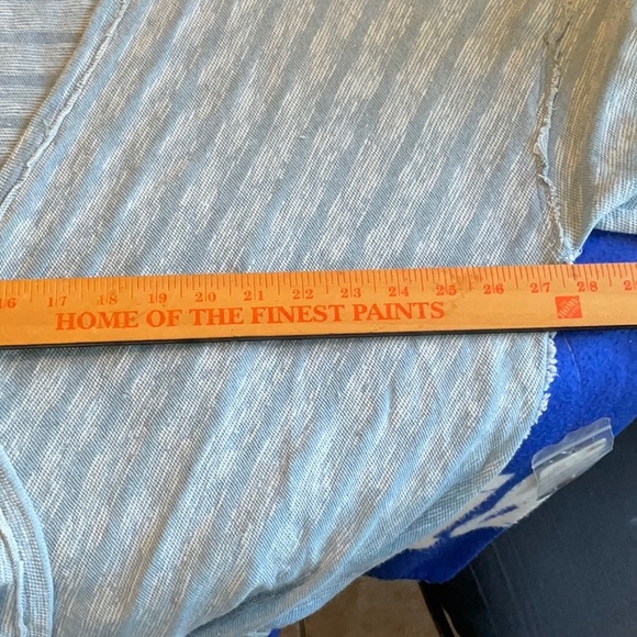 Free People Laguna White Indigo Wrap Top Size L, NWT - Picture 7 of 14